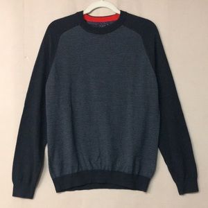 Ted Baker London Men’s Wool Blend Black/Grey Stripped Sweater. Sz 4